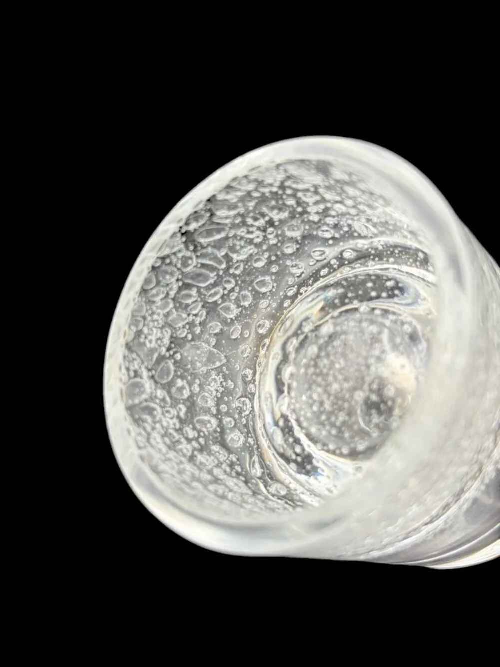 VTG Unique Bullicante Elegant Art Glass Oil Lamp Set Clear Bubble Glass Pair